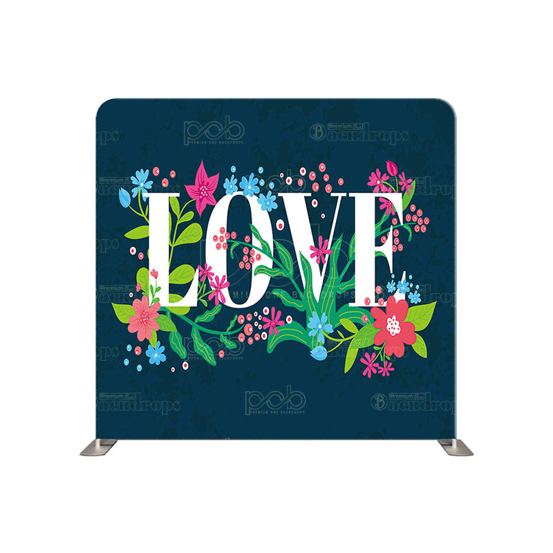 premium one pillowcover backdrops-Love Flowers