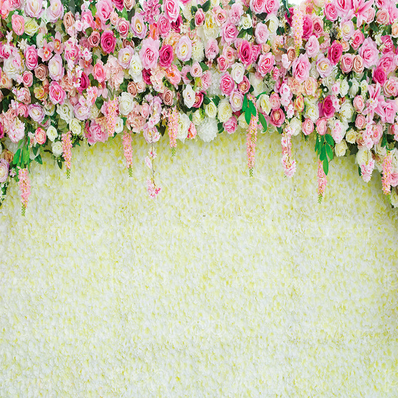 premium one pillowcover backdrops-Multi Flower Wall