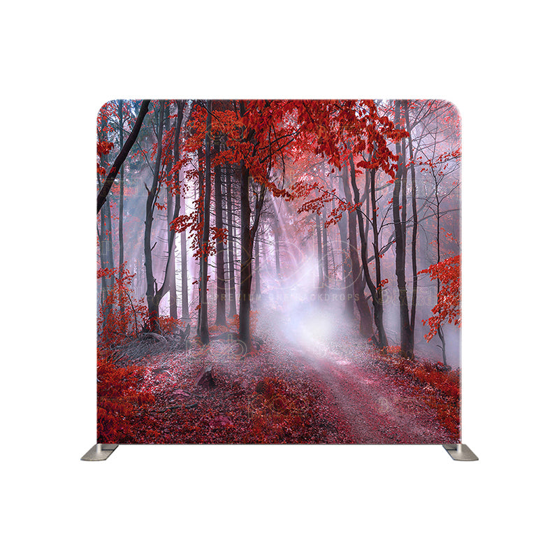 premium one pillowcover backdrops-Mystic Crimson Woods