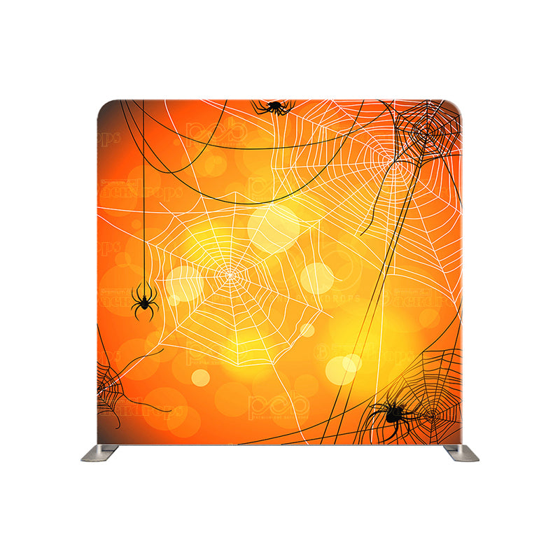 premium one pillowcover backdrops-Orange Webs