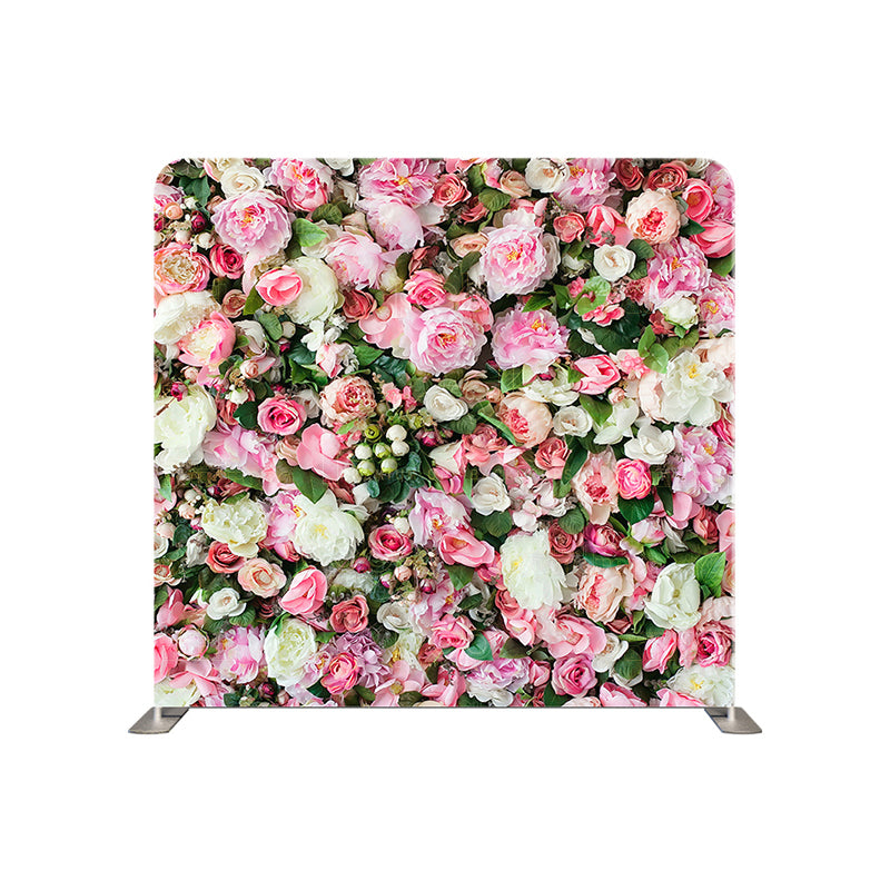 premium one pillow cover backdrops-PINK FLOWER MIST