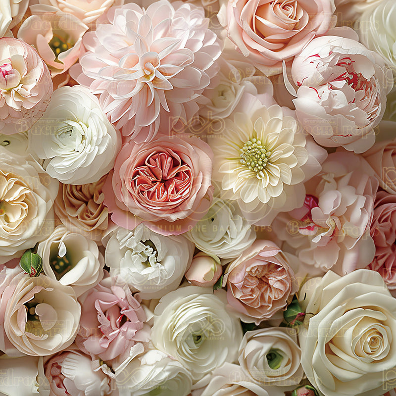 Pillow Cover Backdrop (Pastel Floral Opulence)