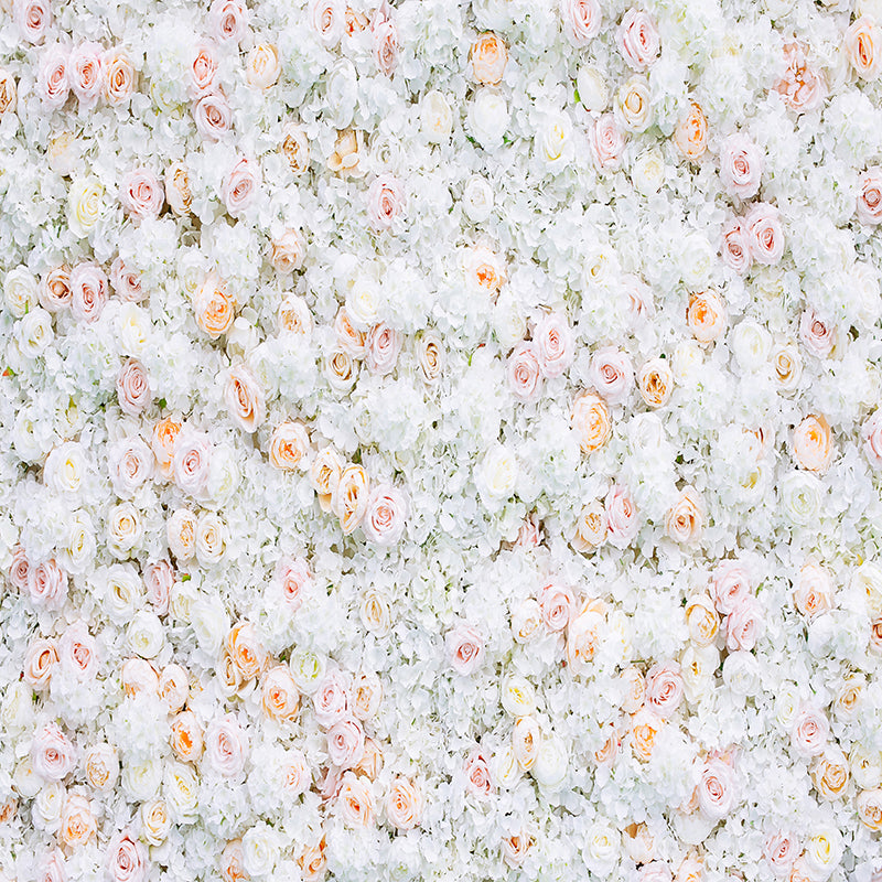 premium one pillowcover backdrops-Patience white flower