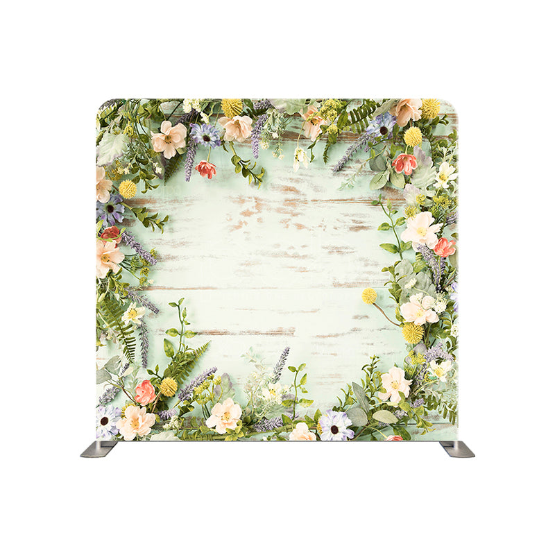 premium one pillowcover backdrops-Peaceful Flower Wall