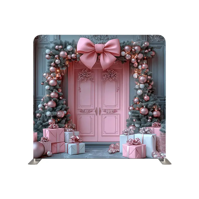 Pillow_Cover_Backdrops_Christmas_Pink_Door_With_Gifts-pob-backdrops
