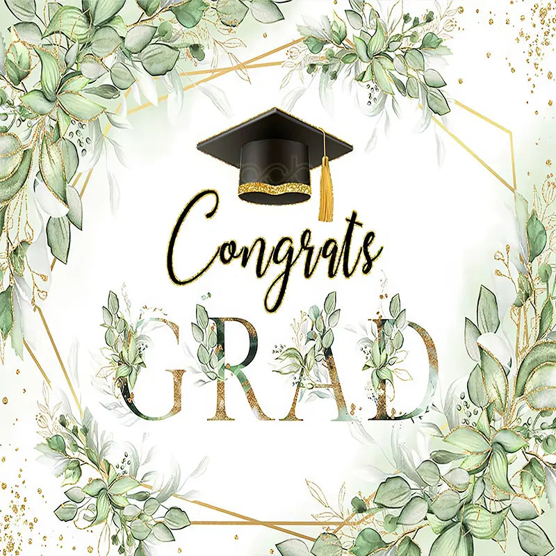 Pillow Cover Backdrop (Greenery Grad Celebration)