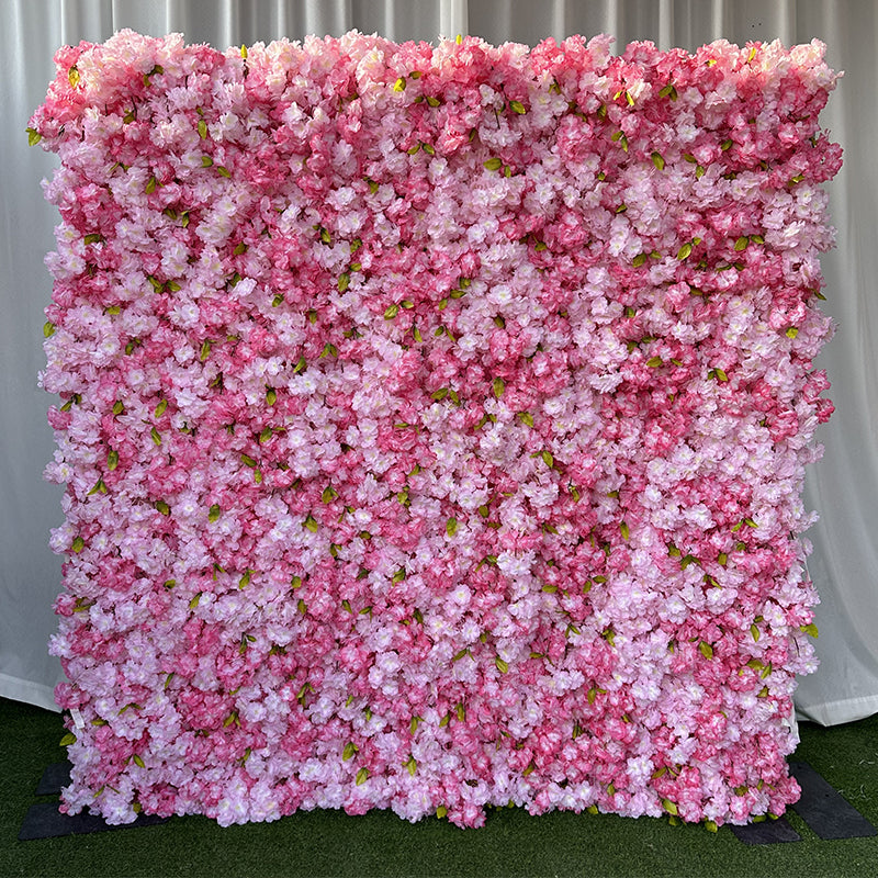 Pink Cherry Blossom Flower Wall