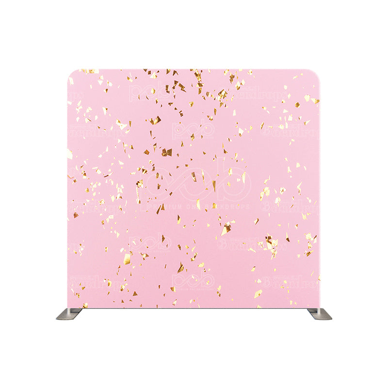 premium one pillowcover backdrops-Pink and Gold Confetti