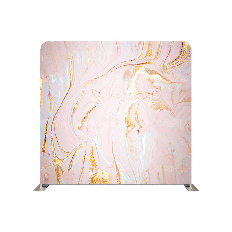 premium one pillowcover backdrops-Pink and Gold Swirls