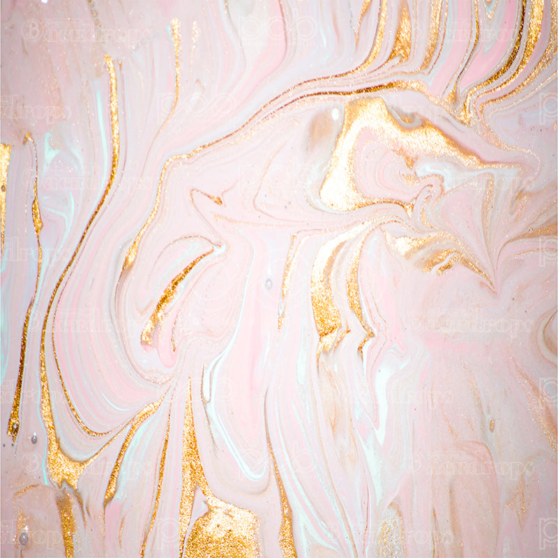 premium one pillowcover backdrops-Pink and Gold Swirls