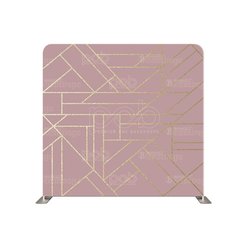 premium one pillowcover backdrops-Abstract Geometric Gold Line Art Background