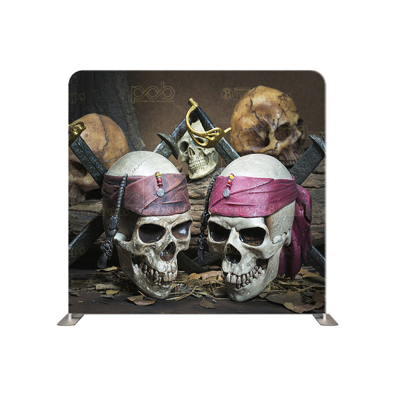 premium one pillowcover backdrops-Pirate Skulls