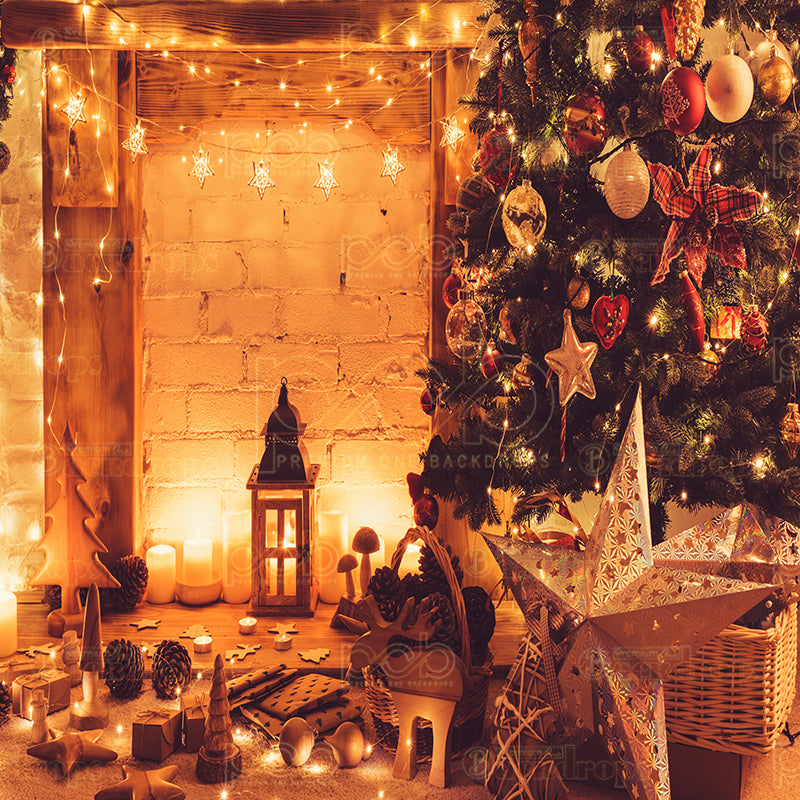 premium one pillowcover backdrops-Pure Christmas Scene