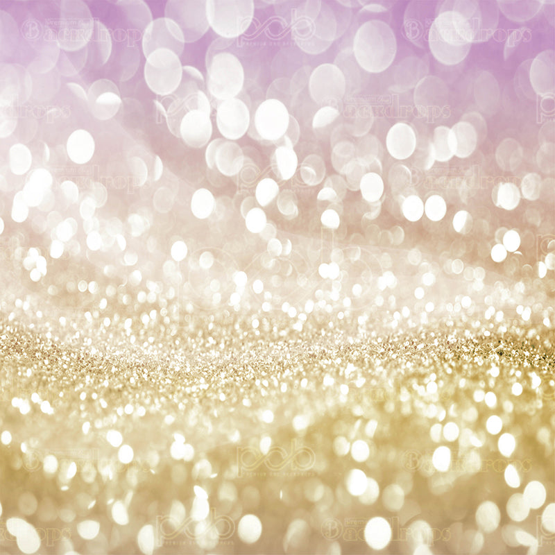 premium one pillowcover backdrops-Purple Gold Bokeh