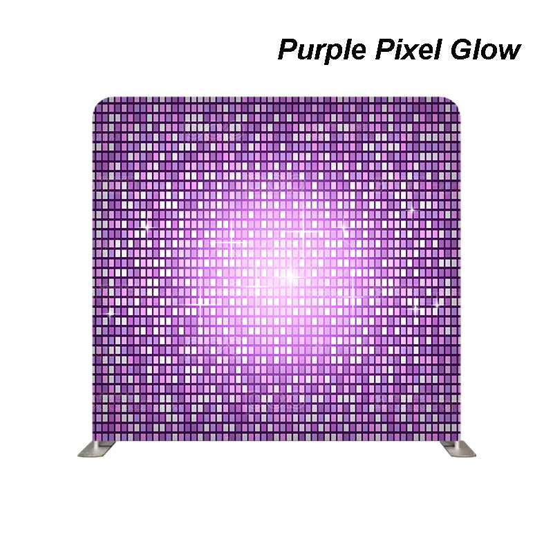 premium one pillowcover backdrops-Purple Pixel Glow