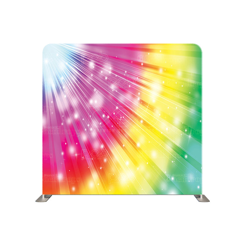 premium one pillow cover backdrops-Rainbow Bright