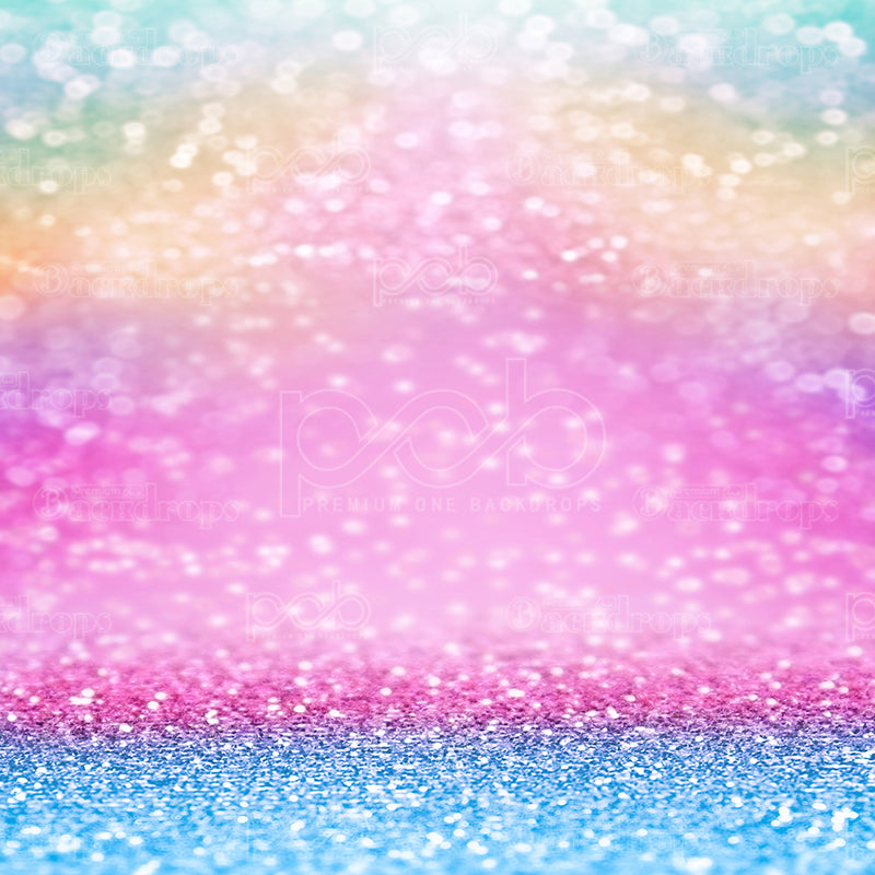 premium one pillowcover backdrops-Rainbow Sparkle