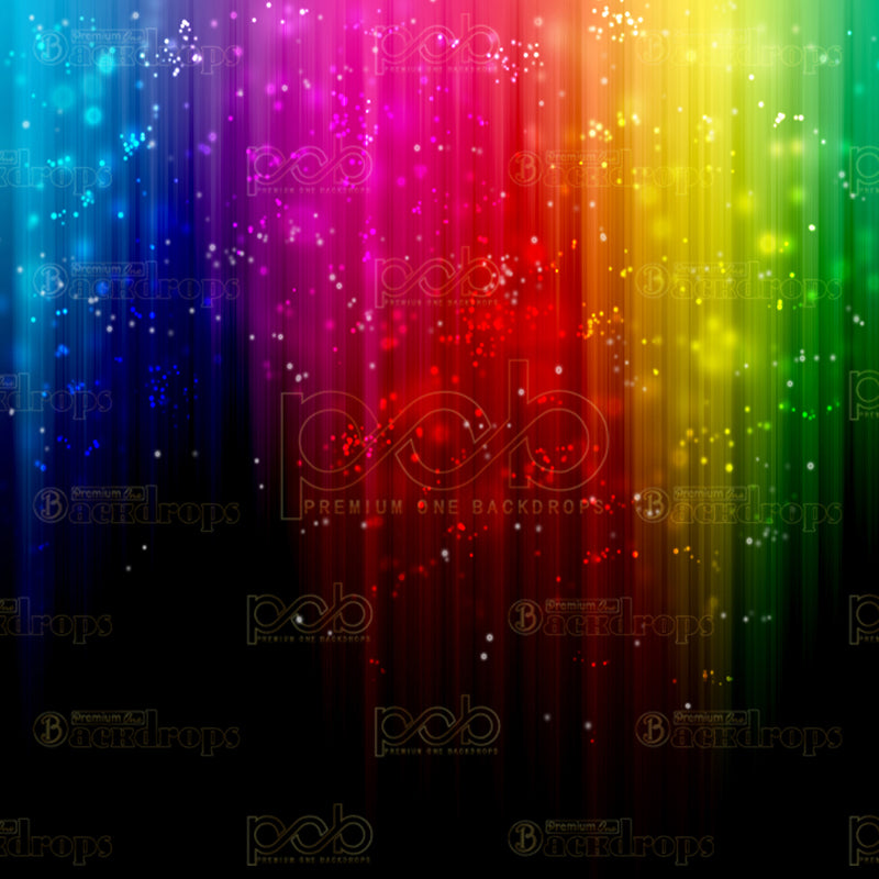 premium one pillowcover backdrops-Rainbow Sparkle Drip