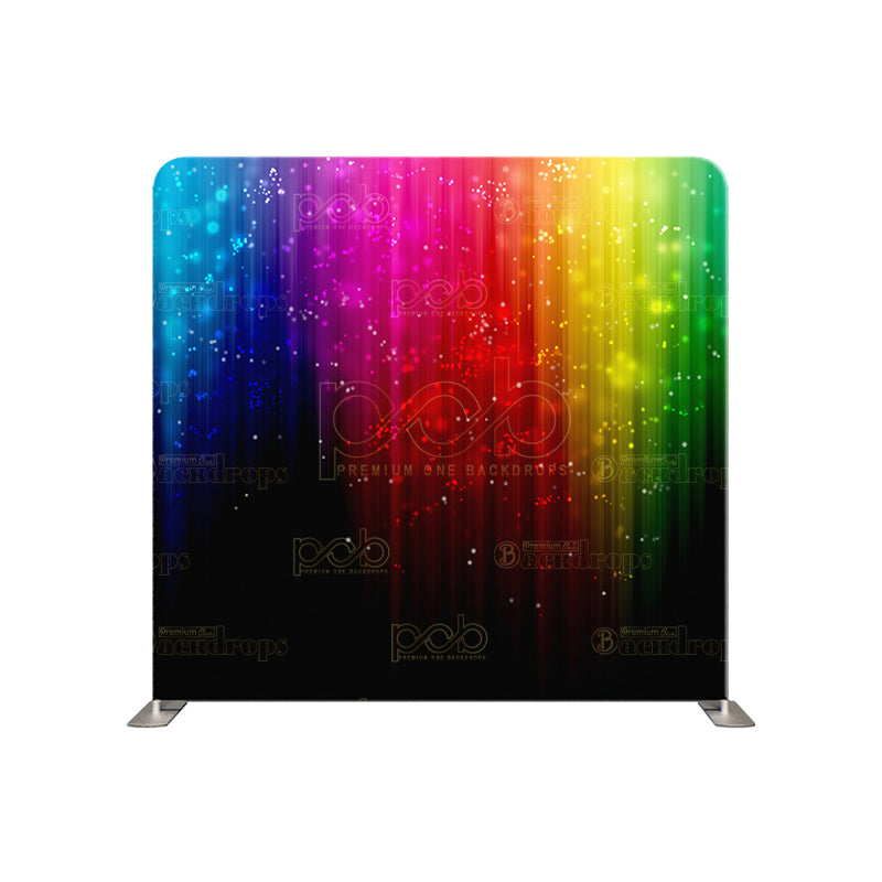 premium one pillow cover backdrops-Rainbow Sparkle Drip