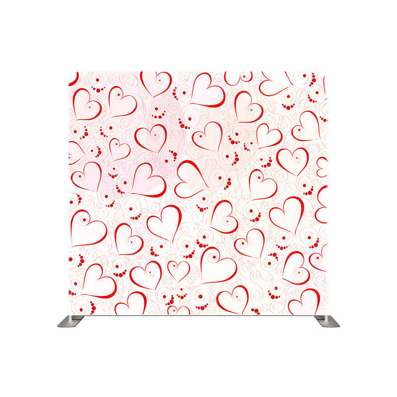 premium one pillowcover backdrops-Red Hearts