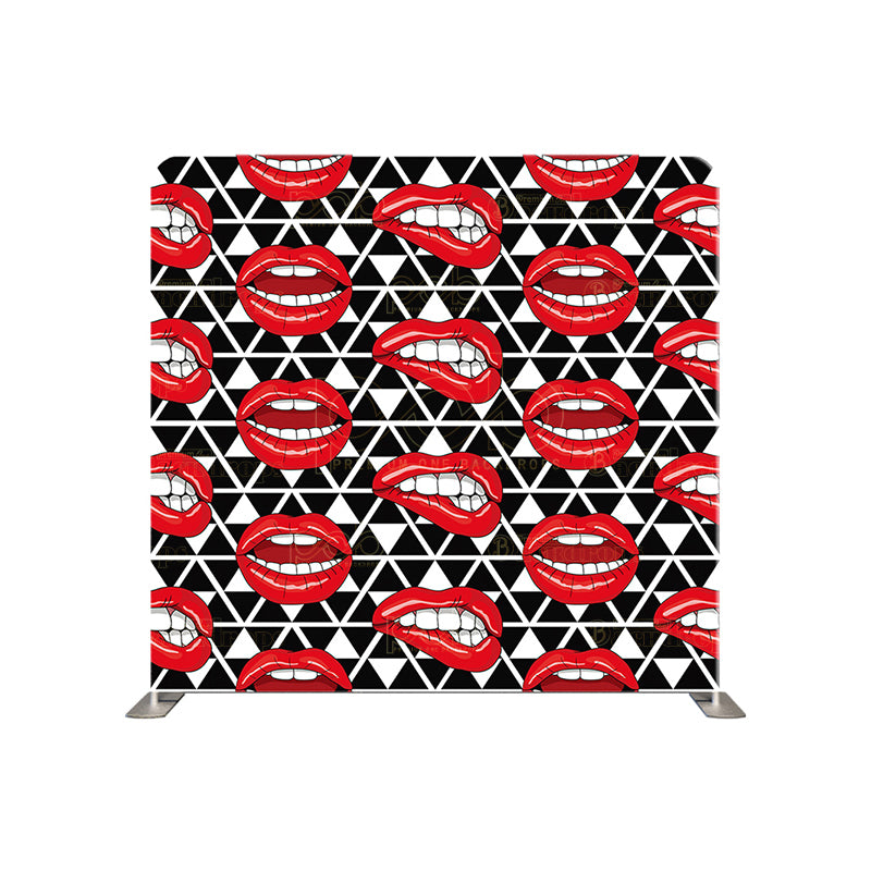 premium one pillow cover backdrops-Red Lipstick