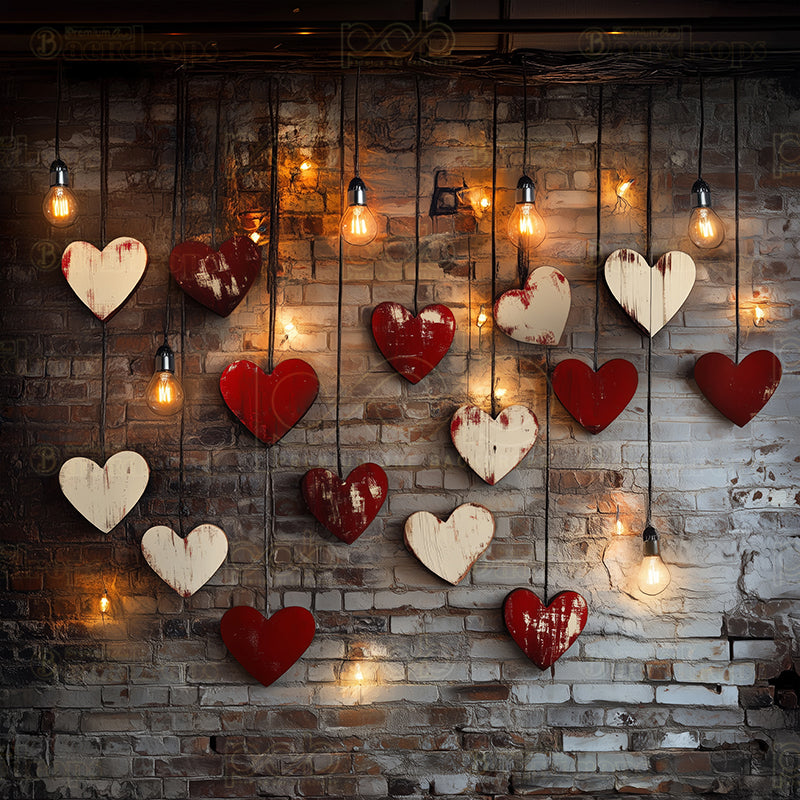 Pillow Cover Backdrop (Retro brick wall love)