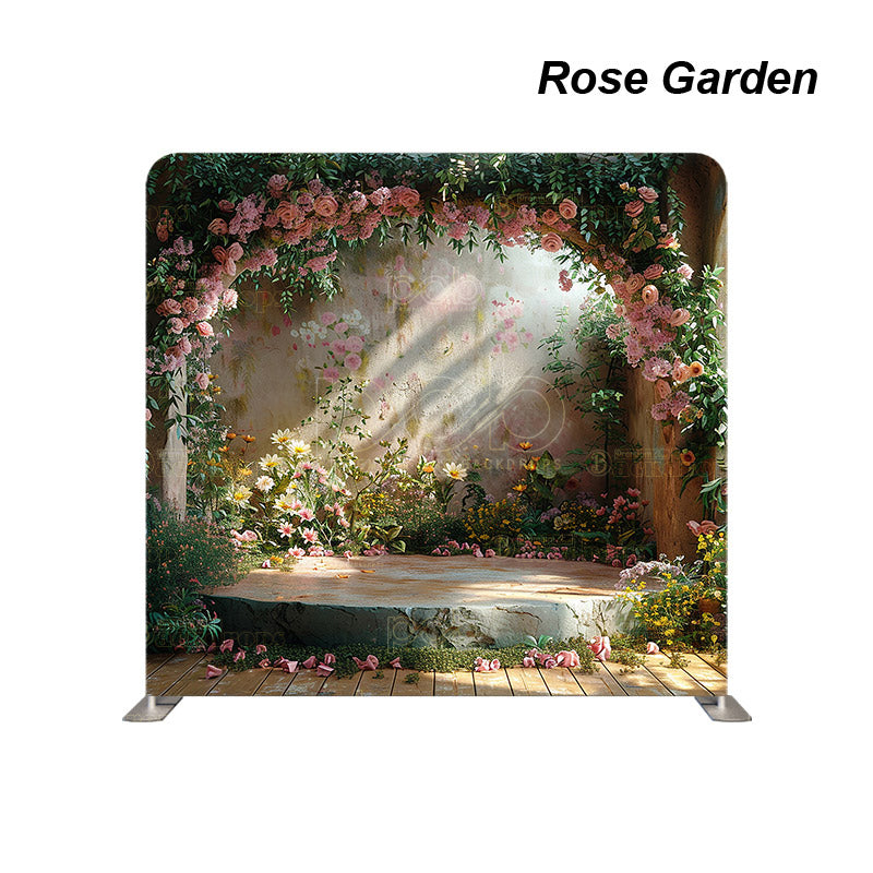 premium one pillowcover backdrops-Rose Garden