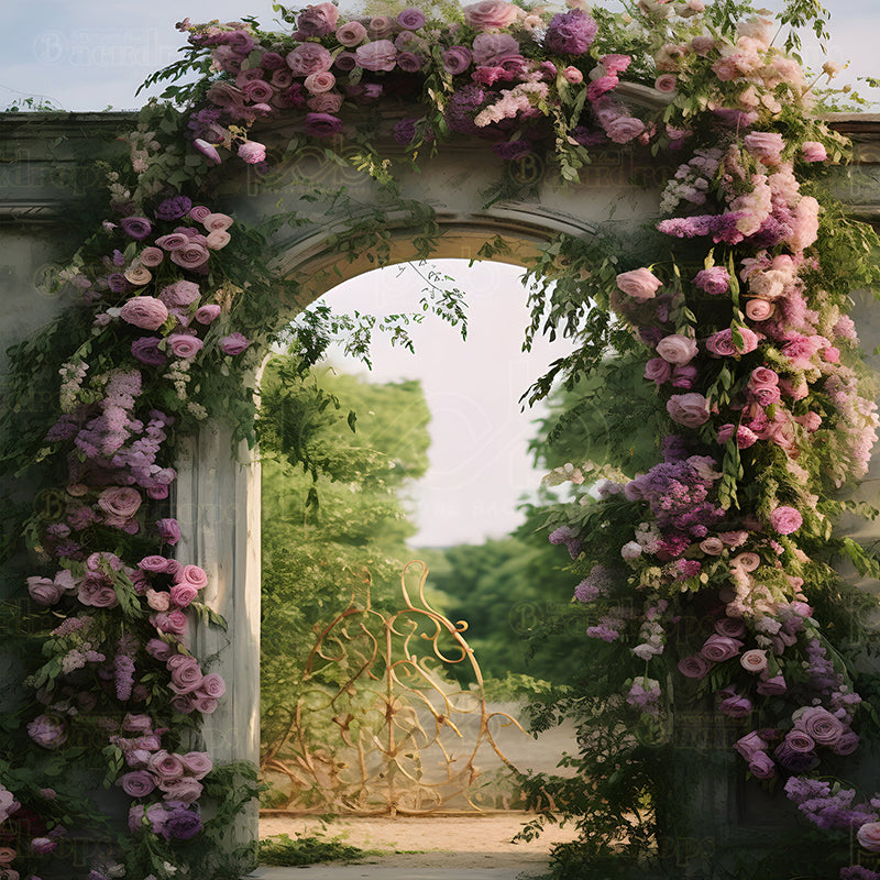 premium one pillowcover backdrops-Rose flower arch-1