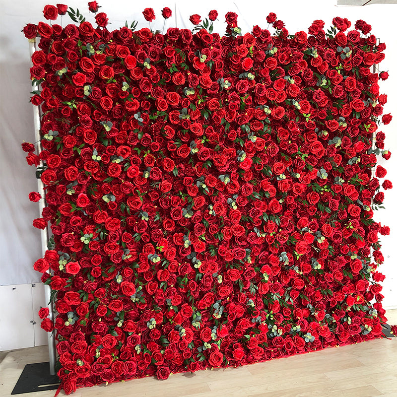 Ruby Red Flower Wall