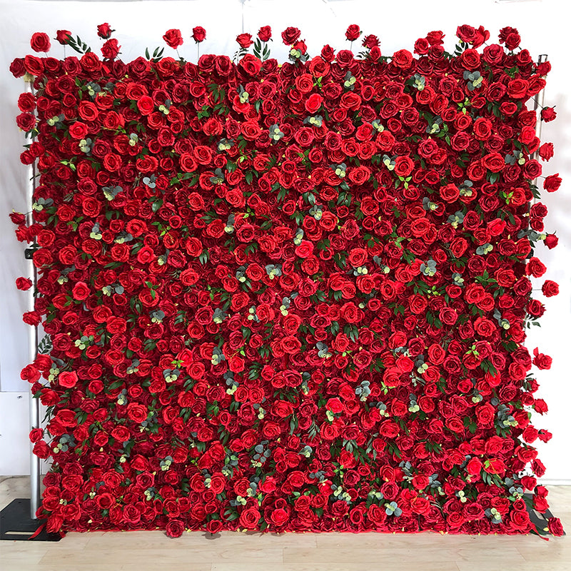 Ruby Red Flower Wall