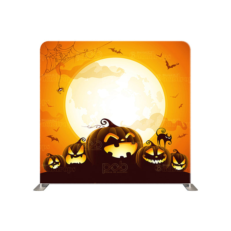 premium one pillow cover backdrops-Scary Moon