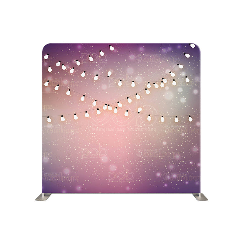 premium one pillow cover backdrops-Shimmer string lights