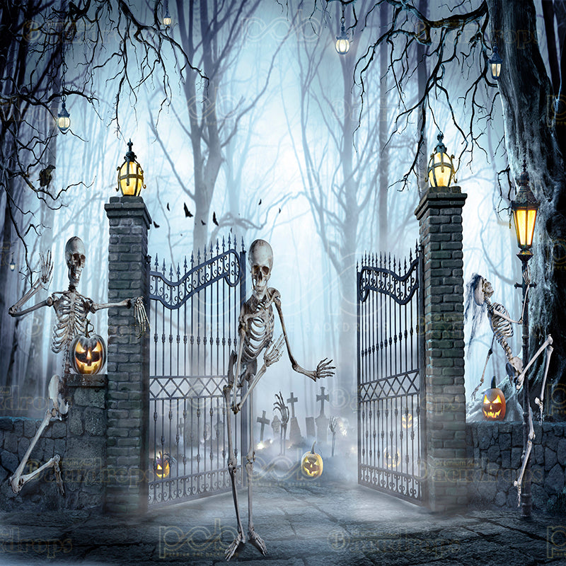 premium one pillowcover backdrops-Skeleton Poses