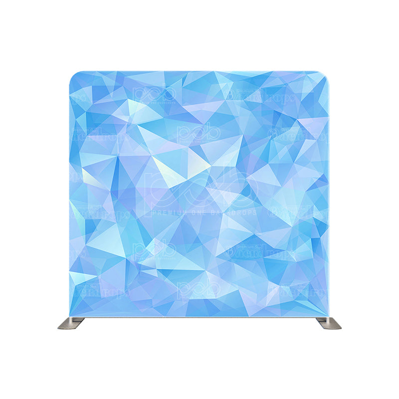 premium one pillow cover backdrops-Sky blue Geometric