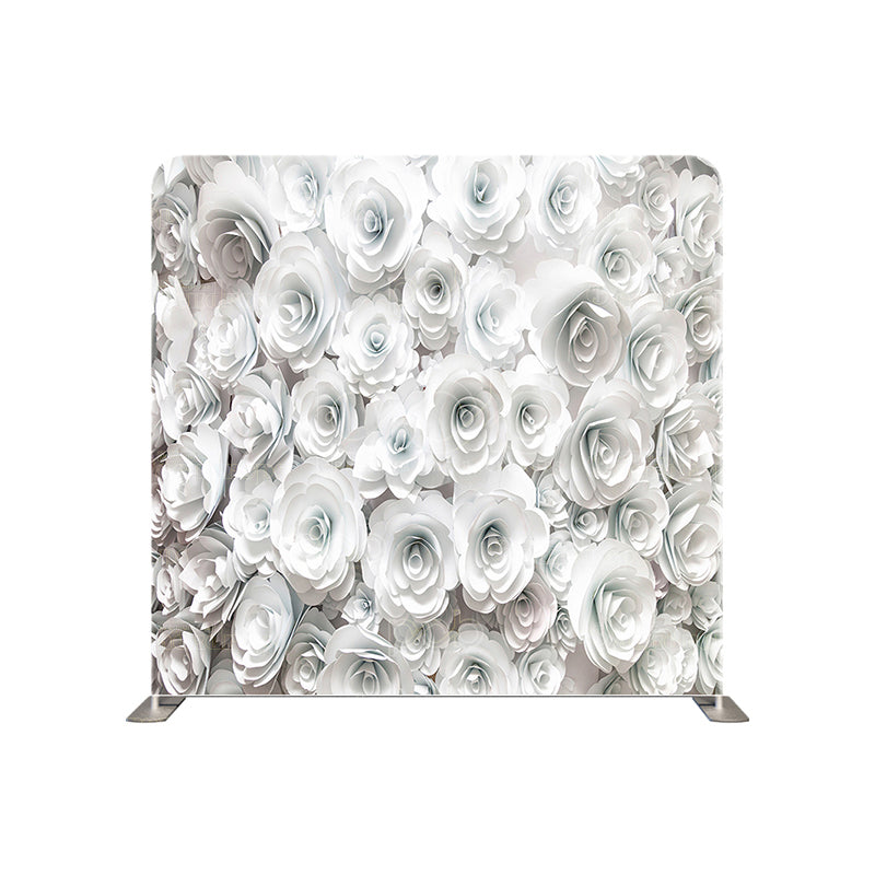 premium one pillow cover backdrops-Small White Paper Floral