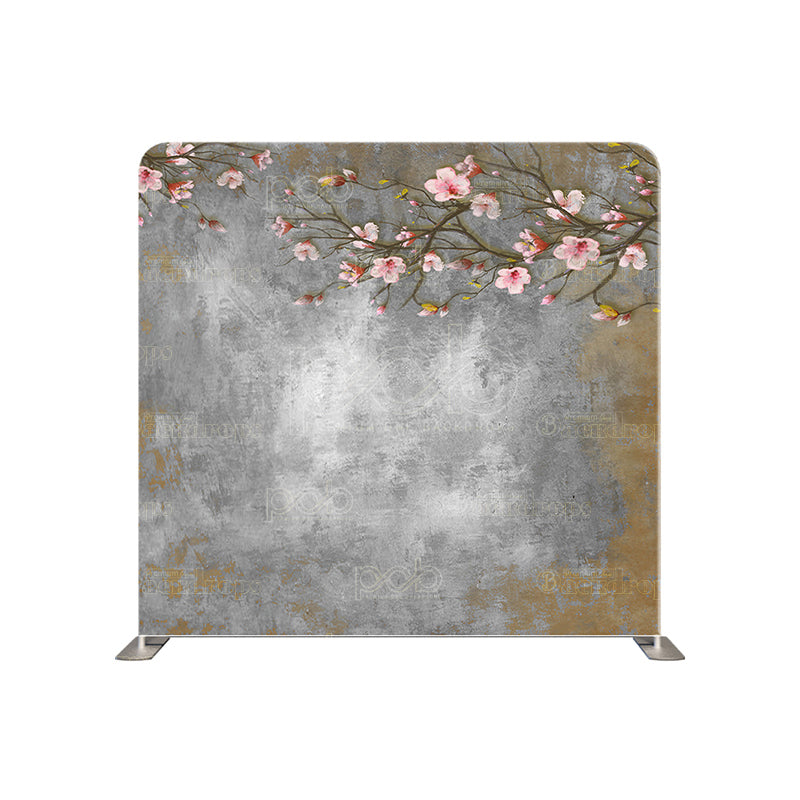 premium one pillow cover backdrops-Smokey Pink Flowers