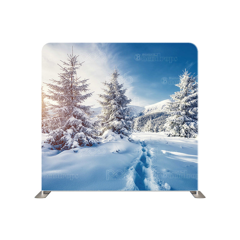 premium one pillow cover backdrops-Snow trail