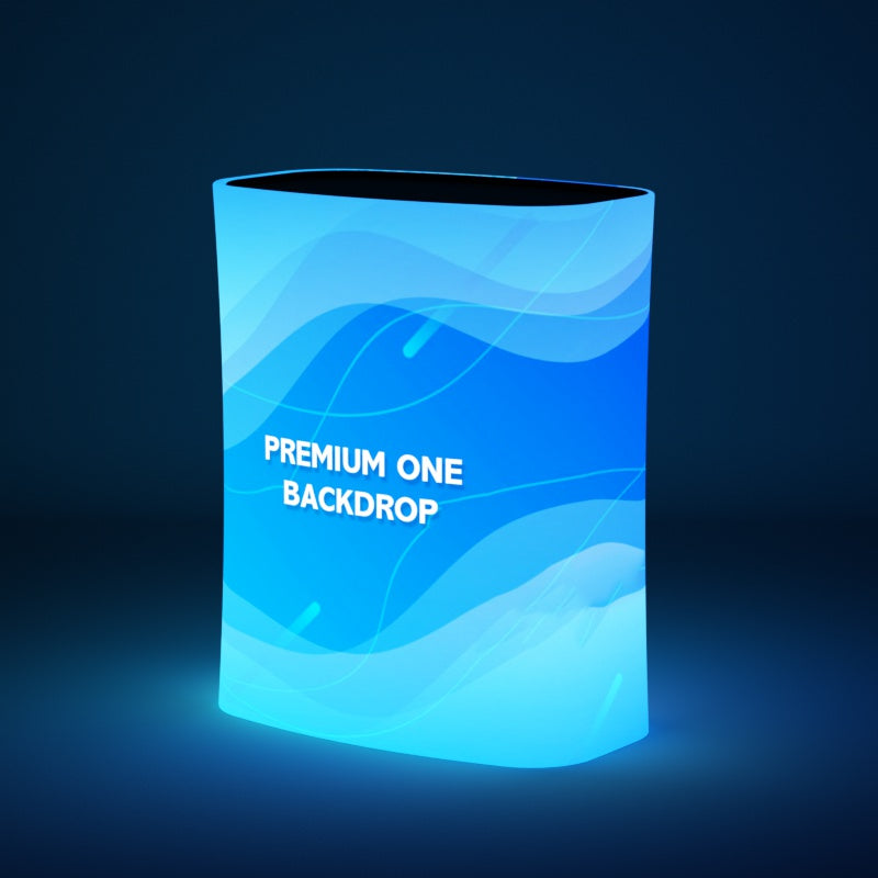 Oval Spring Up Display Counter with LED Lights