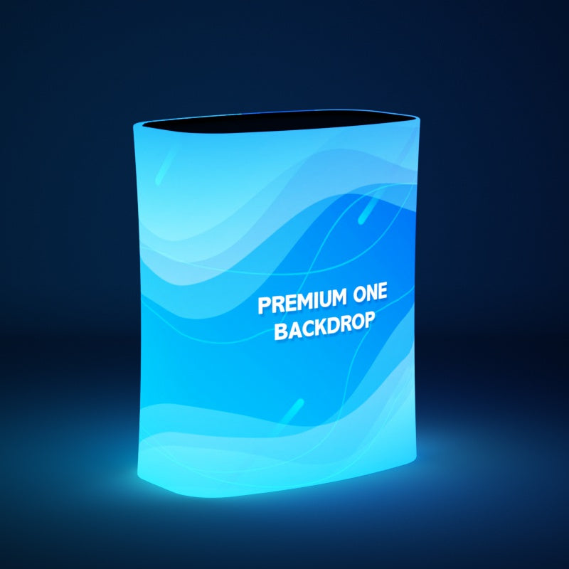 Oval Spring Up Display Counter with LED Lights | POB