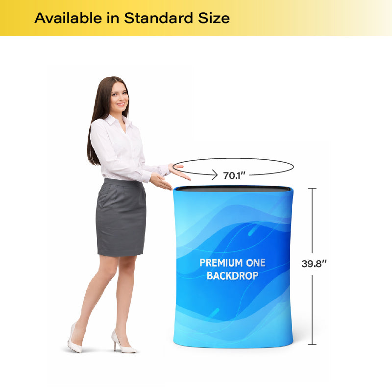 Oval Spring Up Display Counter with LED Lights