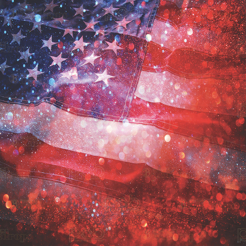 Pillow Cover Backdrop(Star Spangled Bokeh)