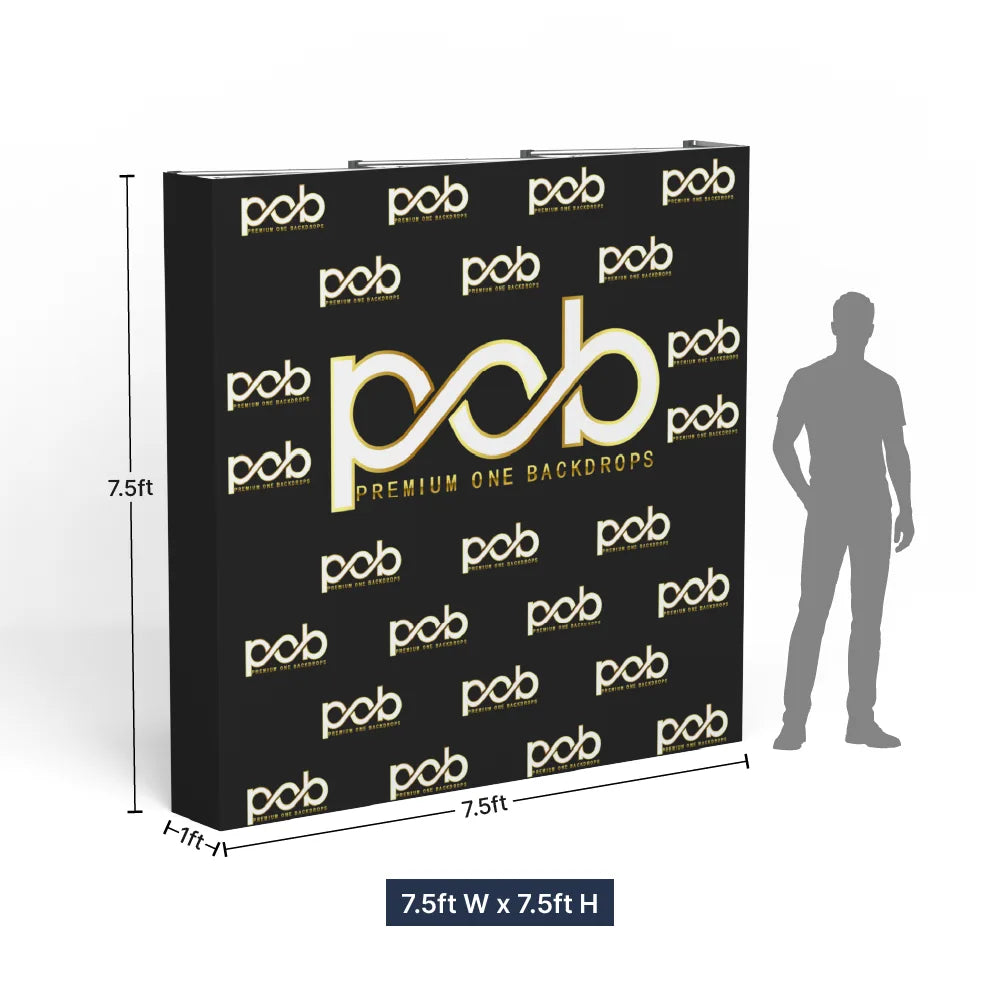 Step and repeat pop up display size and dimension guide
