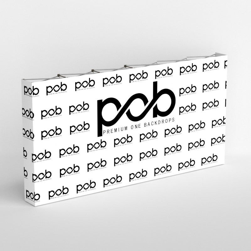 Step and Repeat Straight Fabric Pop Up Display With Sides