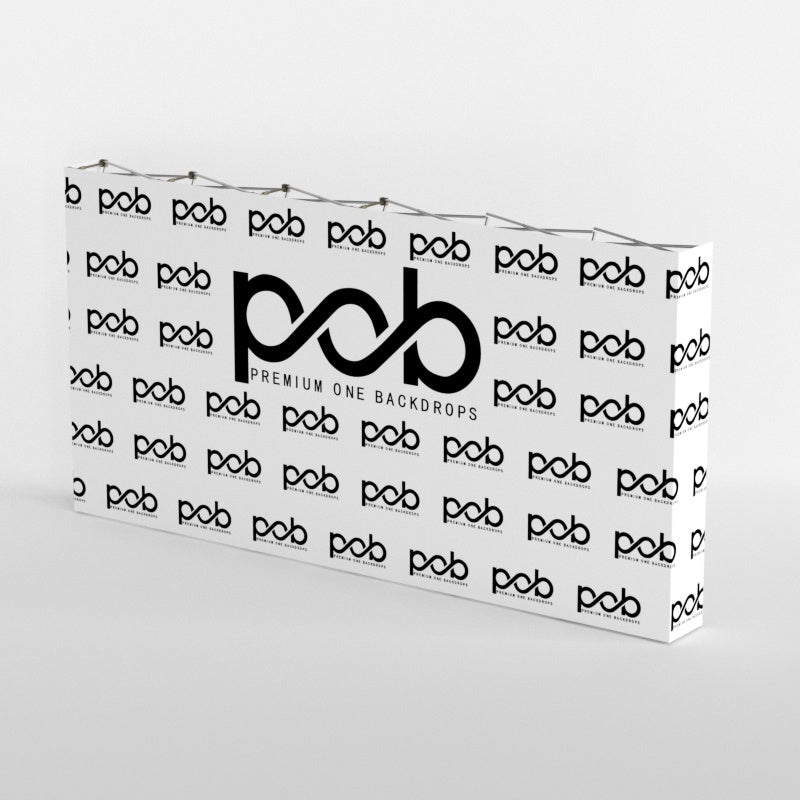 Step and Repeat Straight Fabric Pop Up Display With Sides
