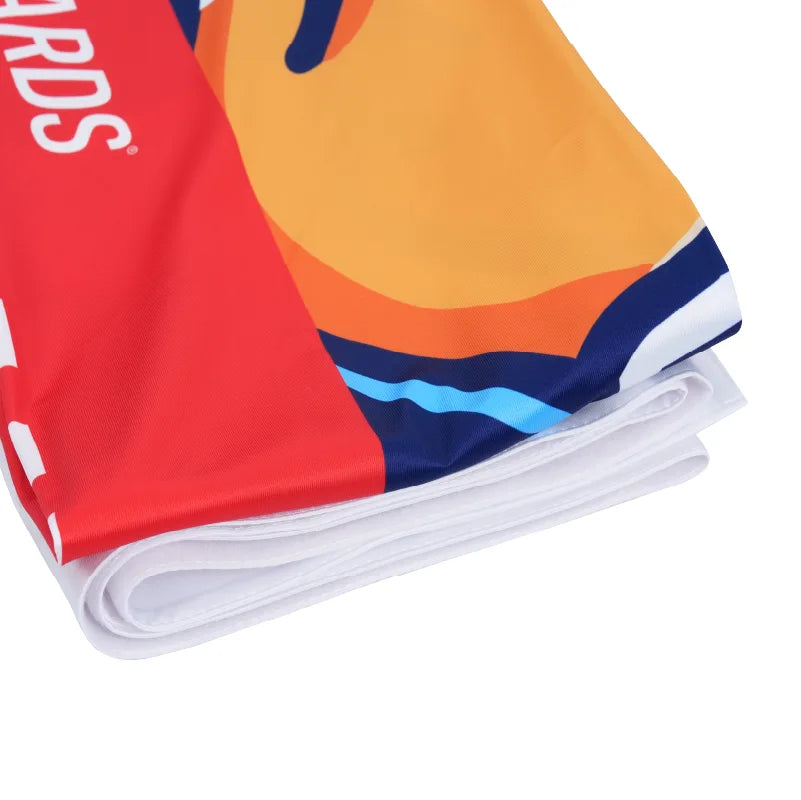 Printed fabric graphic detail with smooth color finish