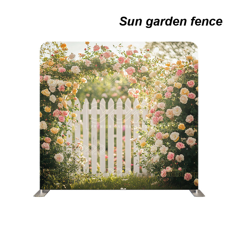 premium one pillowcover backdrops-Sun garden fence