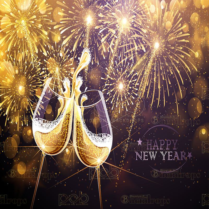 premium one pillowcover backdrops-Toast New Years