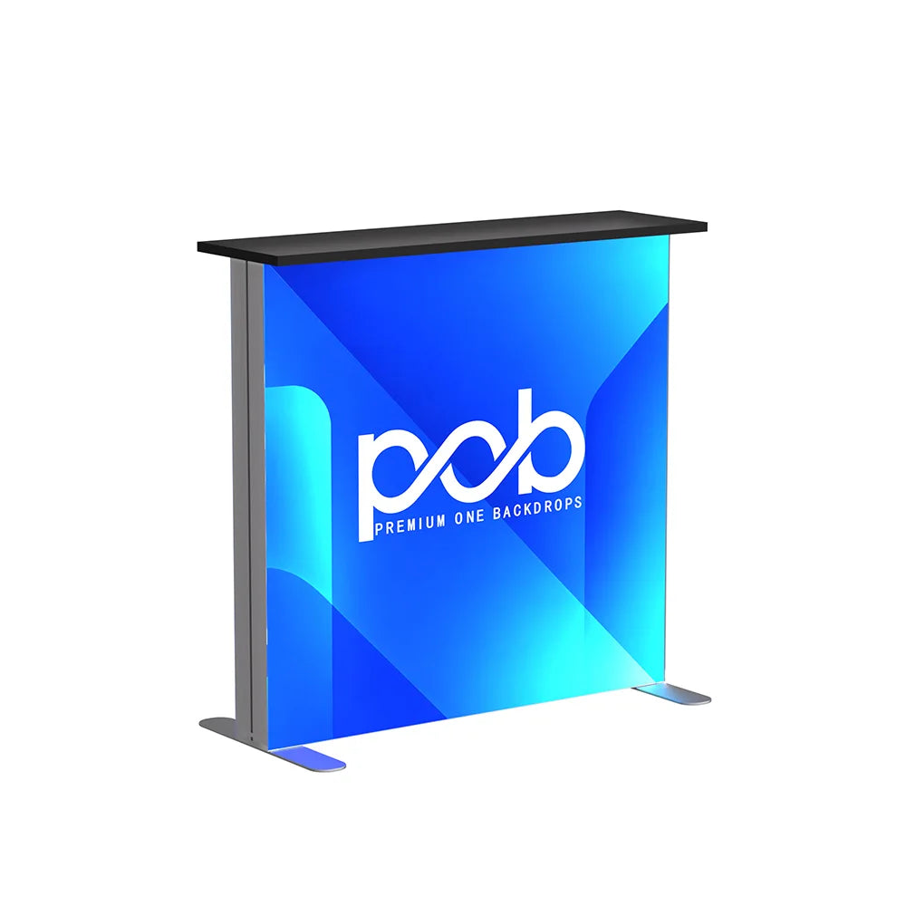 Close-up of display components included with 10x10 trade show booth