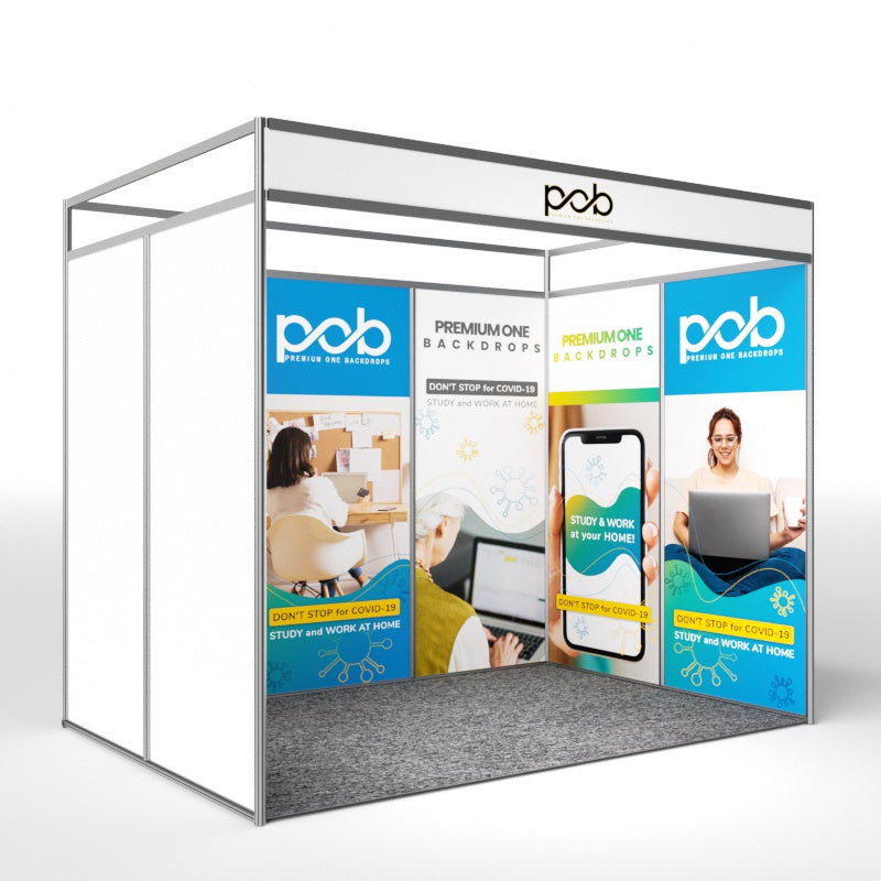 Exhibition Shell Graphic Example Shell Scheme Exhibition Graphics for 10ft Wide x 6.5ft Depth Booth