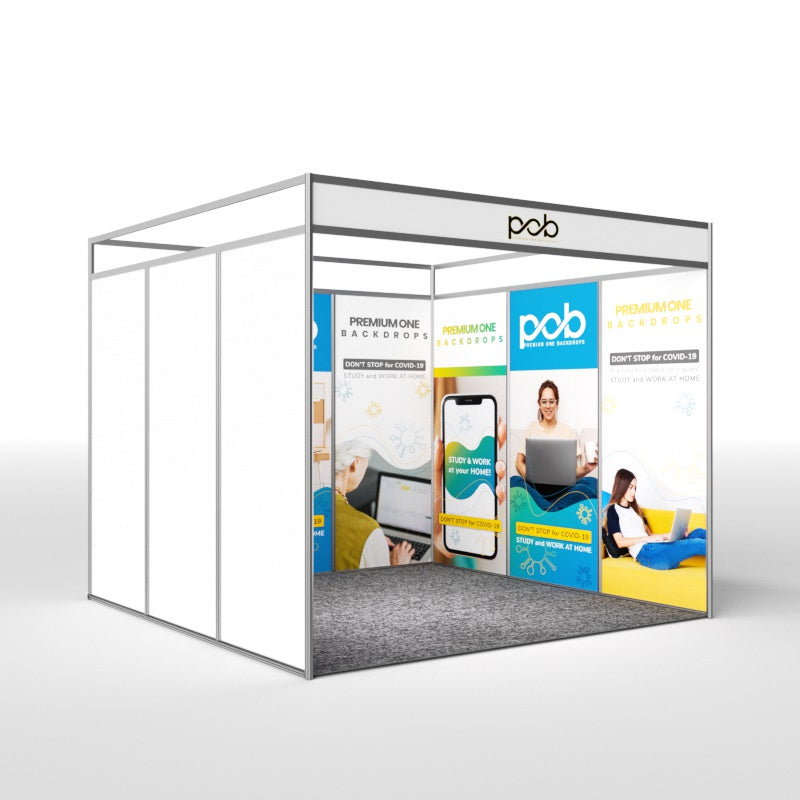 U Shaped Shell Scheme Exhibition Graphics for 10ft Wide x 10ft Depth Booth